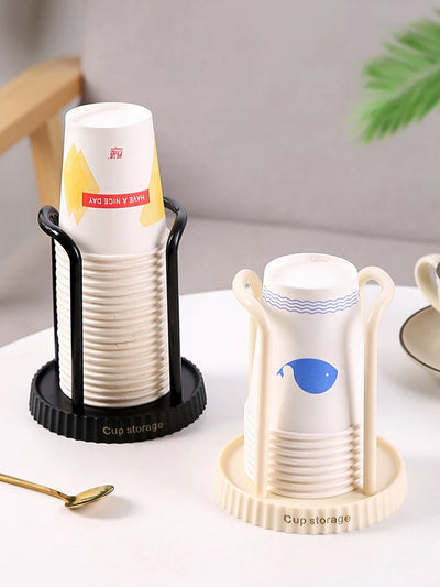 Household Disposable Paper Cup Holder, Desktop Paper Cup Storage Rack, Suitable For Living Room, Dining Room And Other Cup Taker by Smarsty