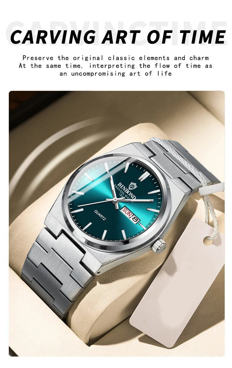Luxury Waterproof Quartz Men's Watch with Luminous Features - Smarsty