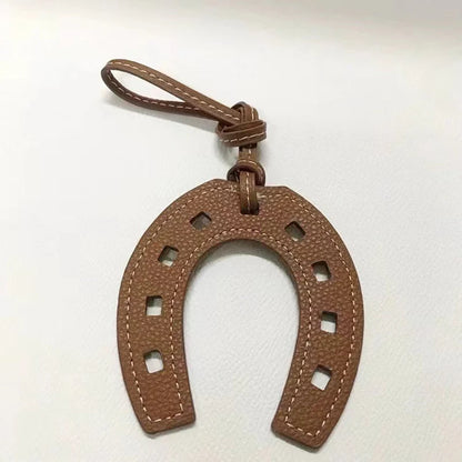 10 Colors Women and Girls PU Leather Horse Hoof Horseshoe Keychain Handbag Holder Charm Bag Purse Accessories for Handbags - Smarsty