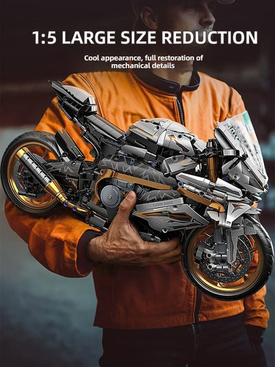TOYLINX Alloy Motorcycle Desktop Decorations 2045PCS Racing Building Block Model  Kid Toys Christmas Easter Festive Gift Giving - Smarsty