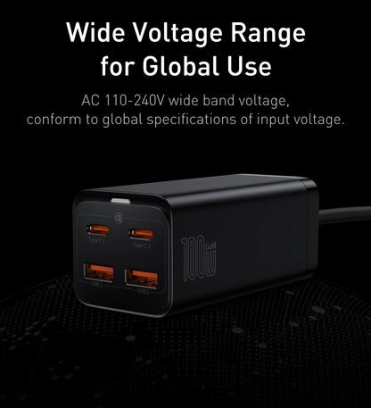GaN3 Desktop Charger 100W 65W USB C PD Multiport Charger - Smarsty