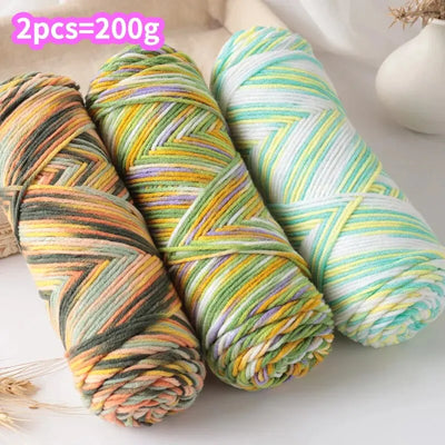 Colorful Dyed Milk Cotton Baby Sweater Yarn for DIY Projects - Smarsty