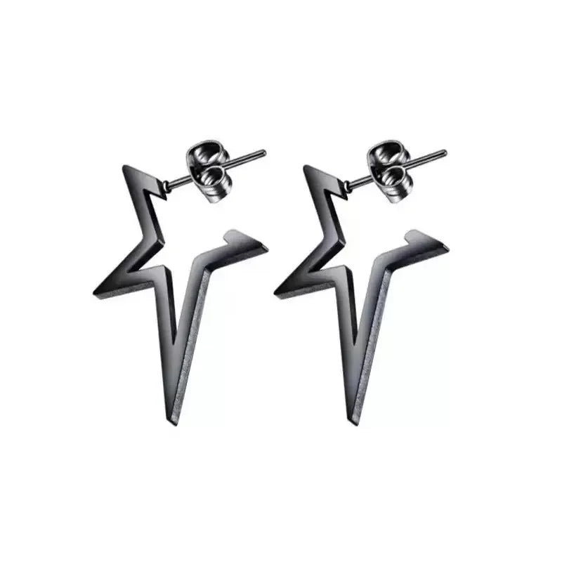 Harajuku Punk Big Star Earrings for Cool Y2K Style Trend - Smarsty