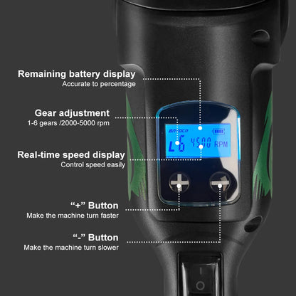 Cordless Car Polisher Dual Action with LCD Soft Start - Smarsty