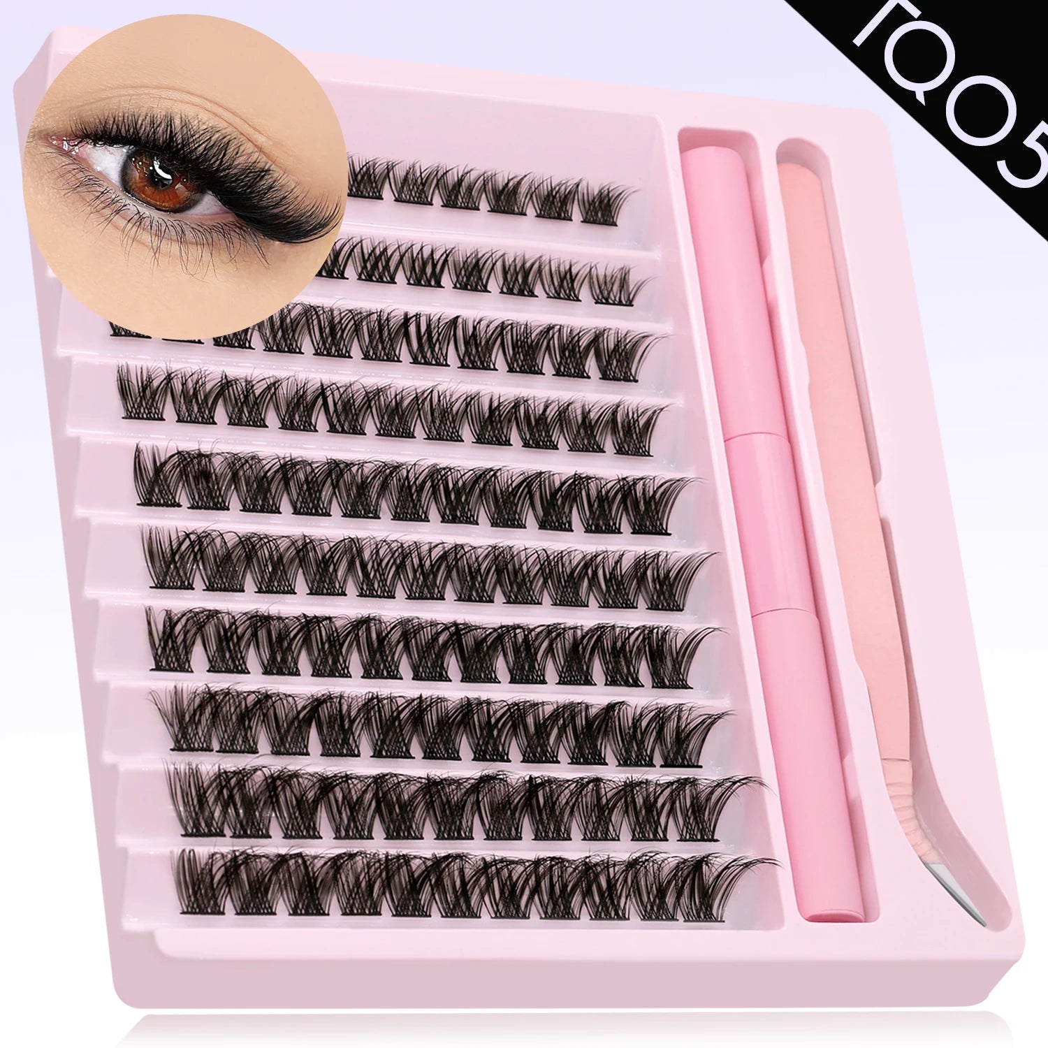 GROINNEYA DIY Eyelash Clusters Kit with Strong Hold - Smarsty