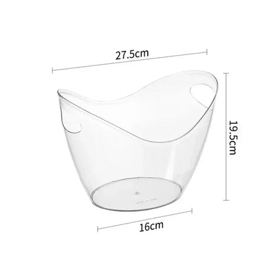 Transparent Ice Cube Storage Bucket for Beer and Wine - Smarsty