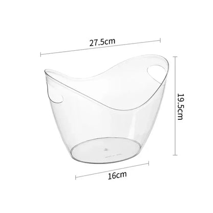 Transparent Ice Cube Storage Bucket for Beer and Wine - Smarsty