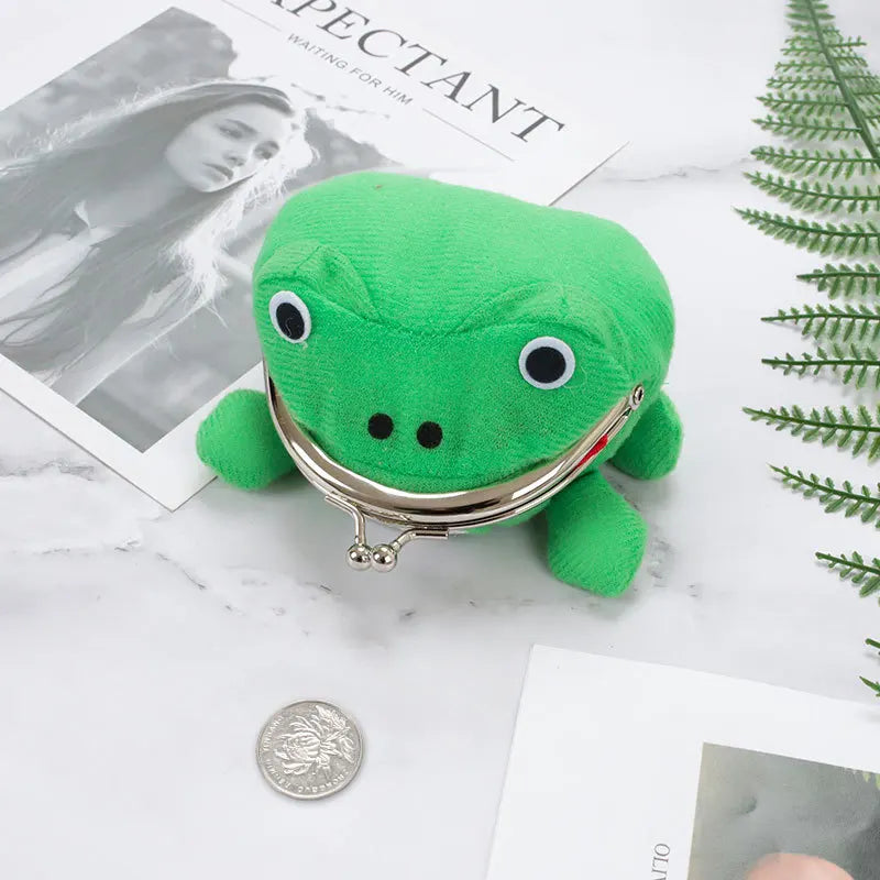 Cute Anime Frog Wallet Coin Purse Kiss Lock Accessory - Smarsty