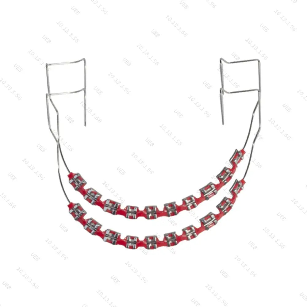Temporary Tooth Decoration Dental Fake Braces with Metal Wires & Bracket Dental Metal Bracket Dental Tool for Tooth Decor