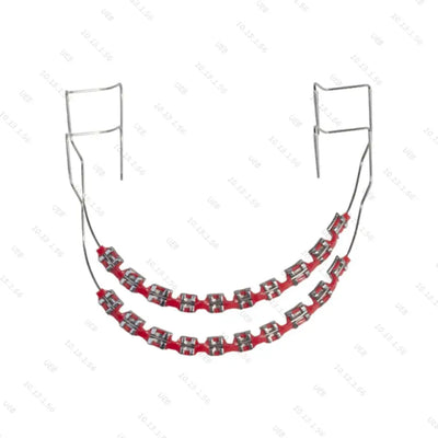 Temporary Tooth Decoration Dental Fake Braces with Metal Wires & Bracket Dental Metal Bracket Dental Tool for Tooth Decor