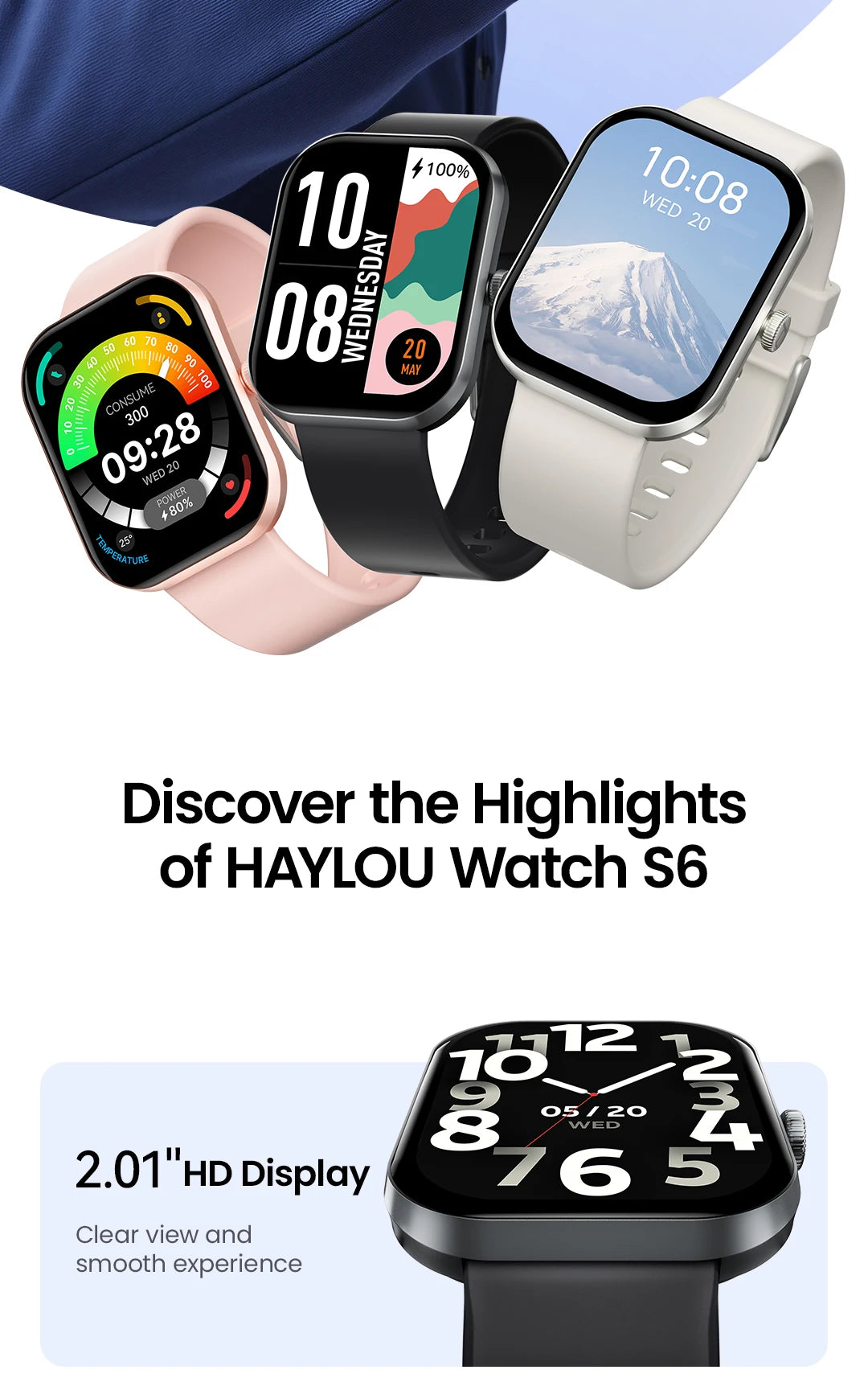 Haylou S6 Smartwatch With HD Display And Fitness Tracking - Smarsty