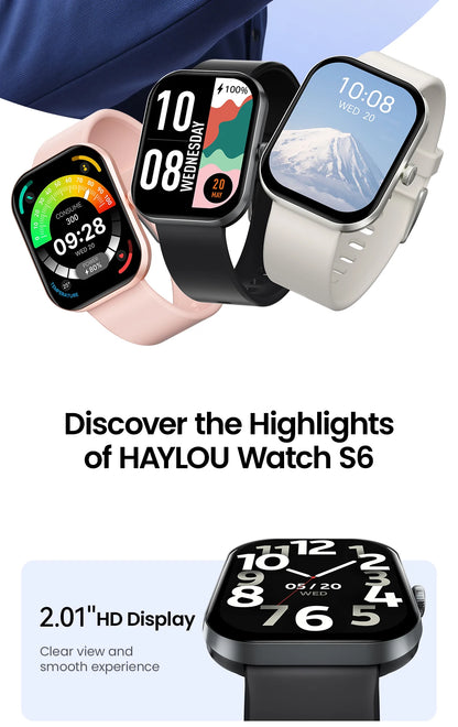 Haylou S6 Smartwatch With HD Display And Fitness Tracking - Smarsty