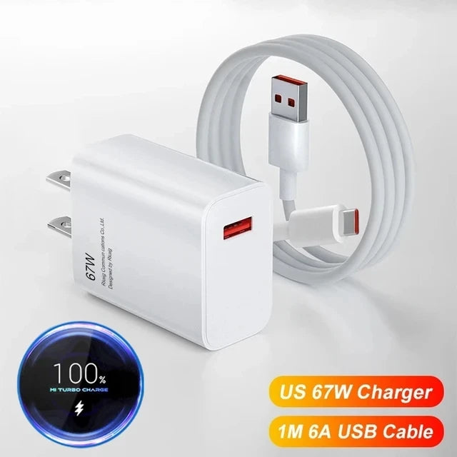 GaN Based 67W Fast TypeC Charger Cable Quick Charge - Smarsty