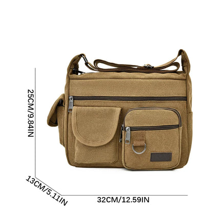 Premium Canvas Crossbody Bag For Men Luxury Messenger - Smarsty