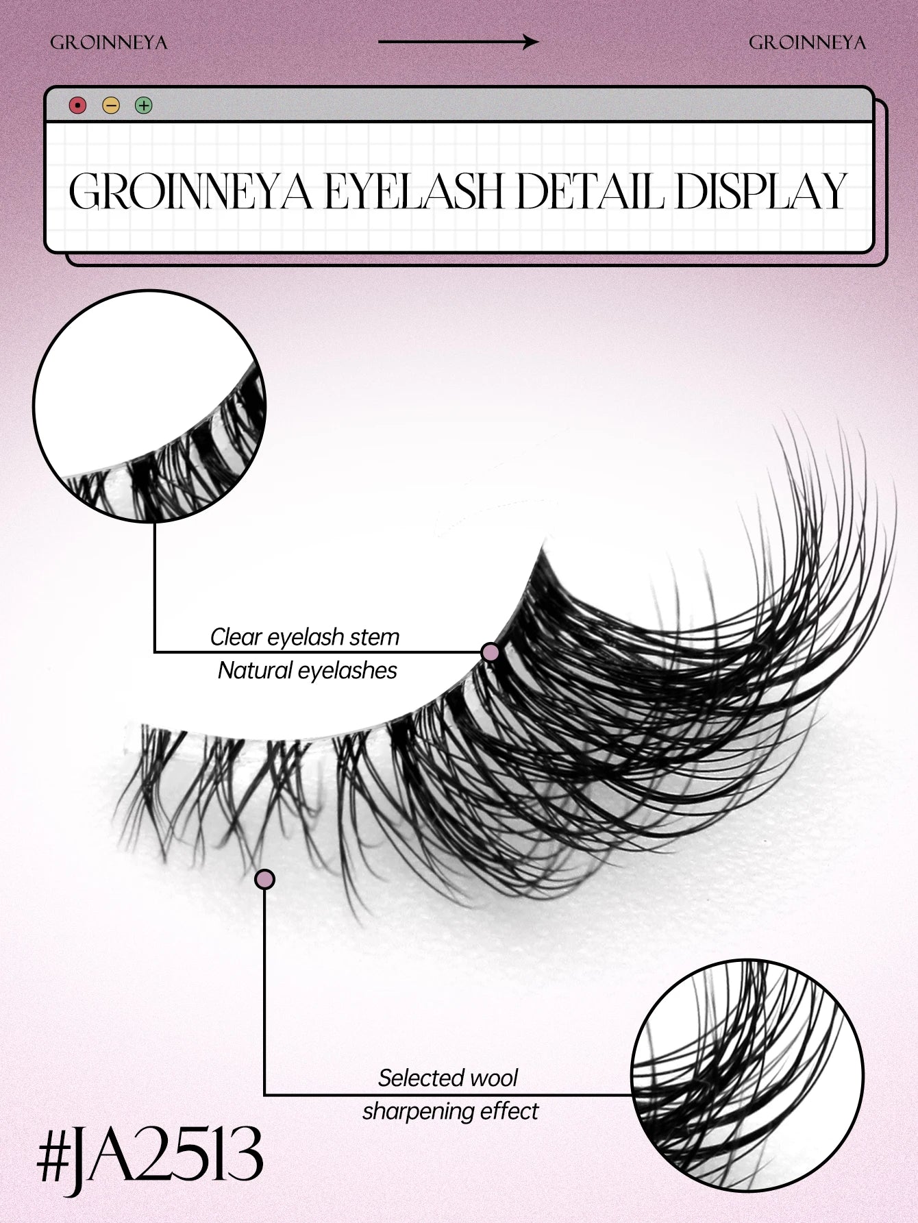 GROINNEYA Soft Natural Faux Mink Eyelashes for Everyday Wear - Smarsty