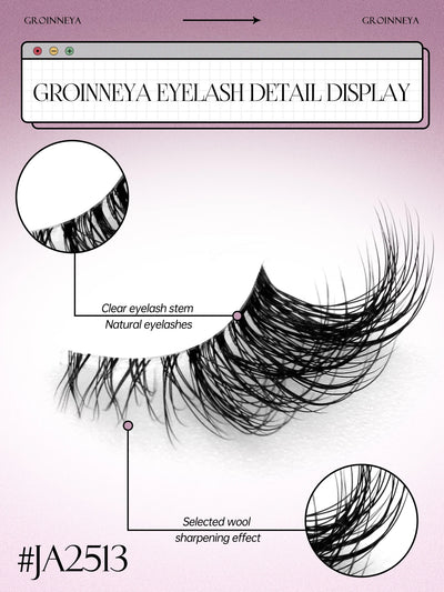 GROINNEYA Soft Natural Faux Mink Eyelashes for Everyday Wear - Smarsty