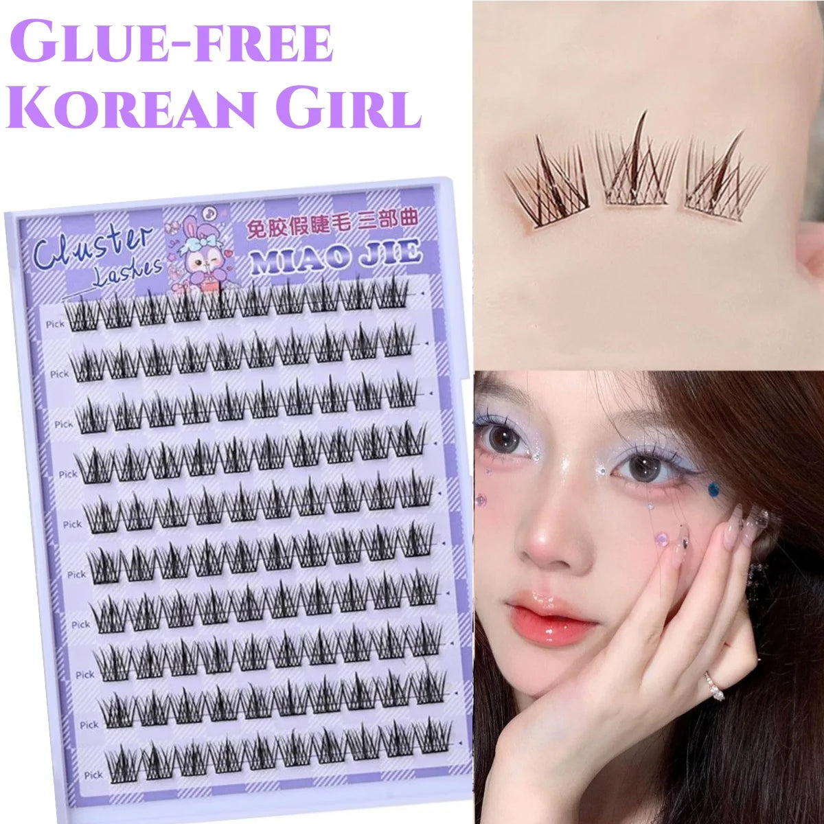 Miaojie No-Glue False Eyelashes for Easy Application - Smarsty