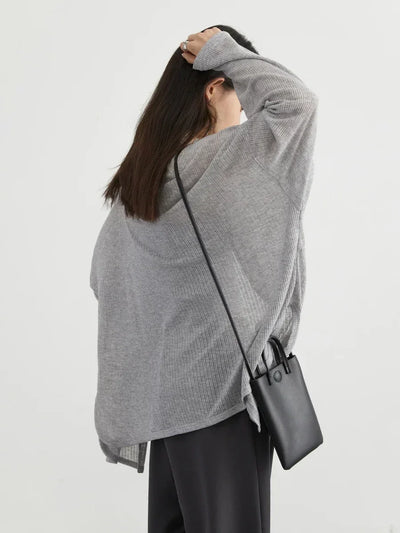CHIC VEN Women's Cardigan New V-neck Long Sleeved Female Shirt Female Jumpers Sun Protection Woman Top Spring Summer 2024 - Smarsty