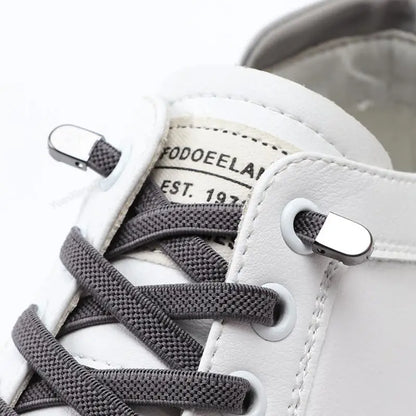 No tie Shoe laces Elastic laces Sneakers Flat Shoelaces without ties Quick Shoelace for Shoes Kids Adult One Size fits All Shoes - Smarsty