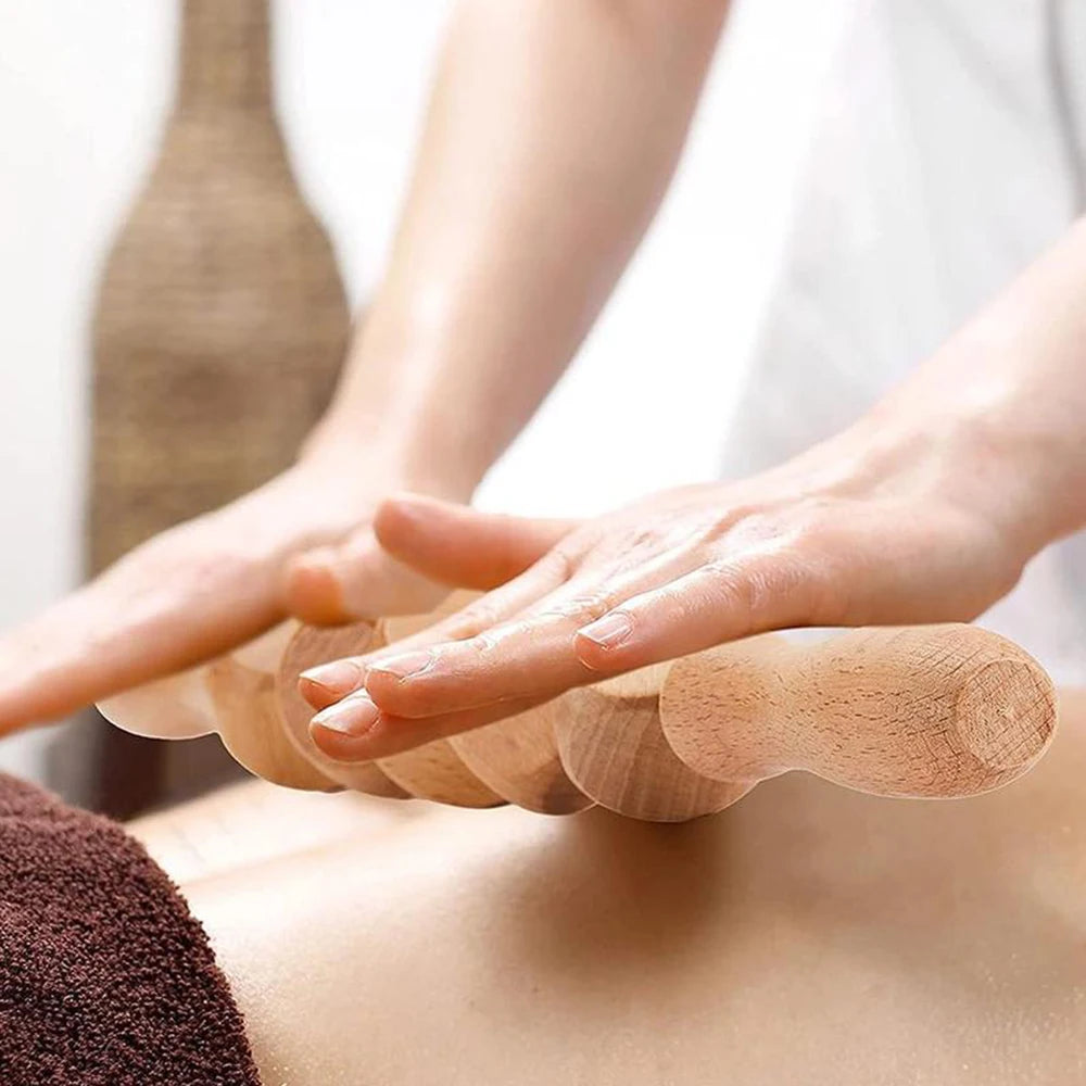 6 In 1 Wooden Massage Tool Set for Lymphatic Drainage - Smarsty