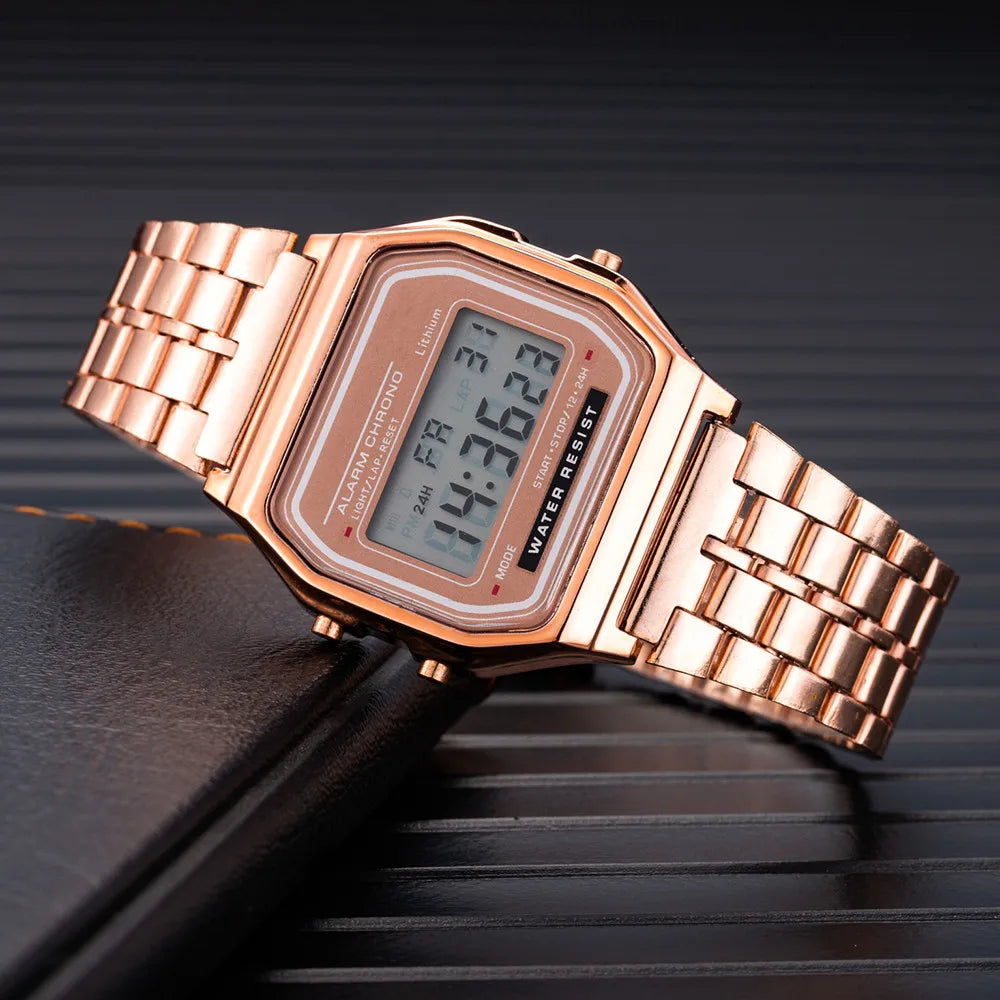 Luxury LED Digital Watch for Men Stainless Steel - Smarsty