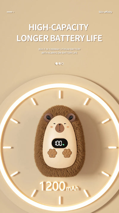 Plush Hand Warmer Winter Mini Portable Three-speed Adjustment Battery Life Long-lasting Smart Temperature Control Hand Warmer - Smarsty