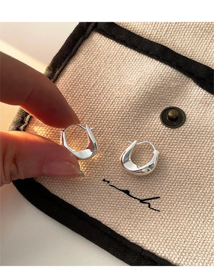 925 Sterling Silver Hoop Earrings For Women Versatile - Smarsty