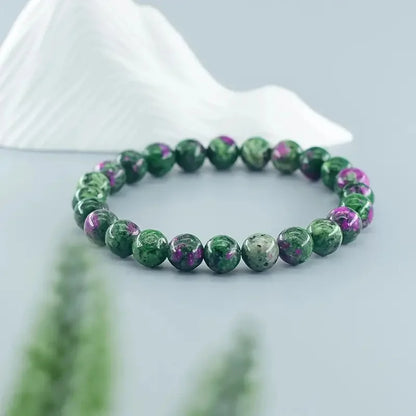 Natural Epidote Zoisite Stone Bead Bracelet for Men - Smarsty