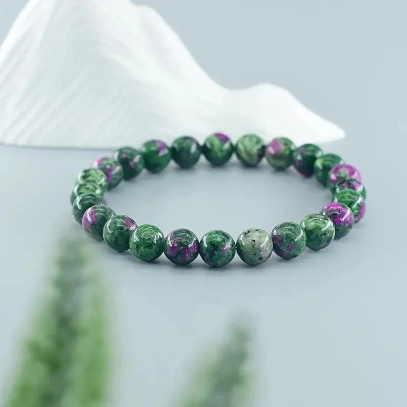 Natural Epidote Zoisite Stone Bead Bracelet for Men - Smarsty