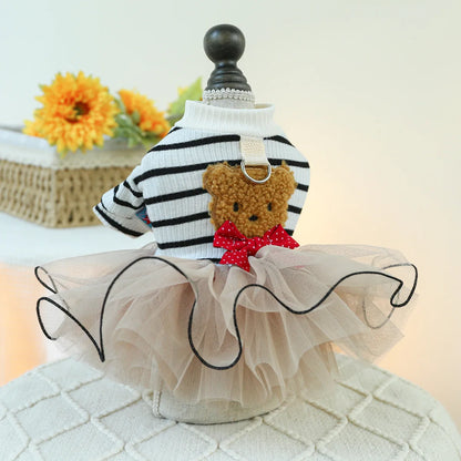 Breathable White Dog Wedding Dress for Spring Summer - Smarsty