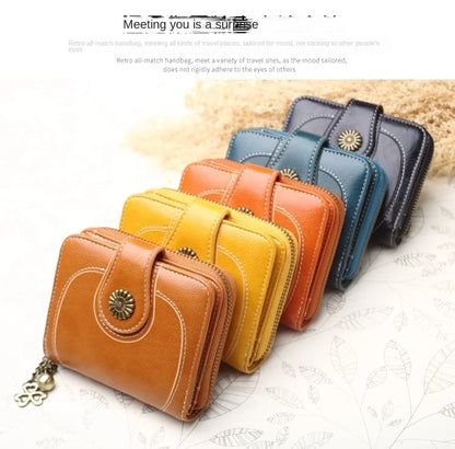 Women Wallets and Purses PU Leather Money Bag Female Short Hasp Purse Small Coin Card Holders Blue Red Clutch New Women Wallet - Smarsty
