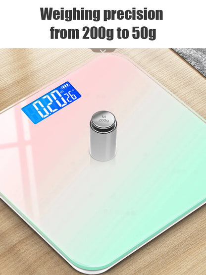 Gradient Color Digital Weight Scale with LCD Display - Smarsty