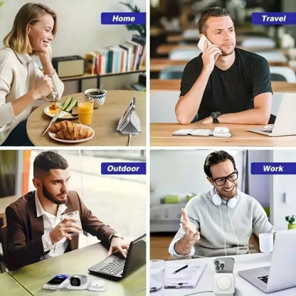 3 In 1 Wireless Charging Pad Foldable Desktop Charger - Smarsty