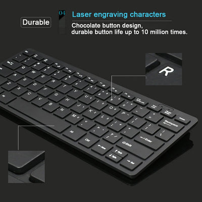 Ultra Thin USB 2.0 Wired Keyboard Mini 78 Keys Multimedia - Smarsty