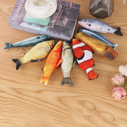 Interactive Cat Teasing Toy Fish Plush for Playtime - Smarsty