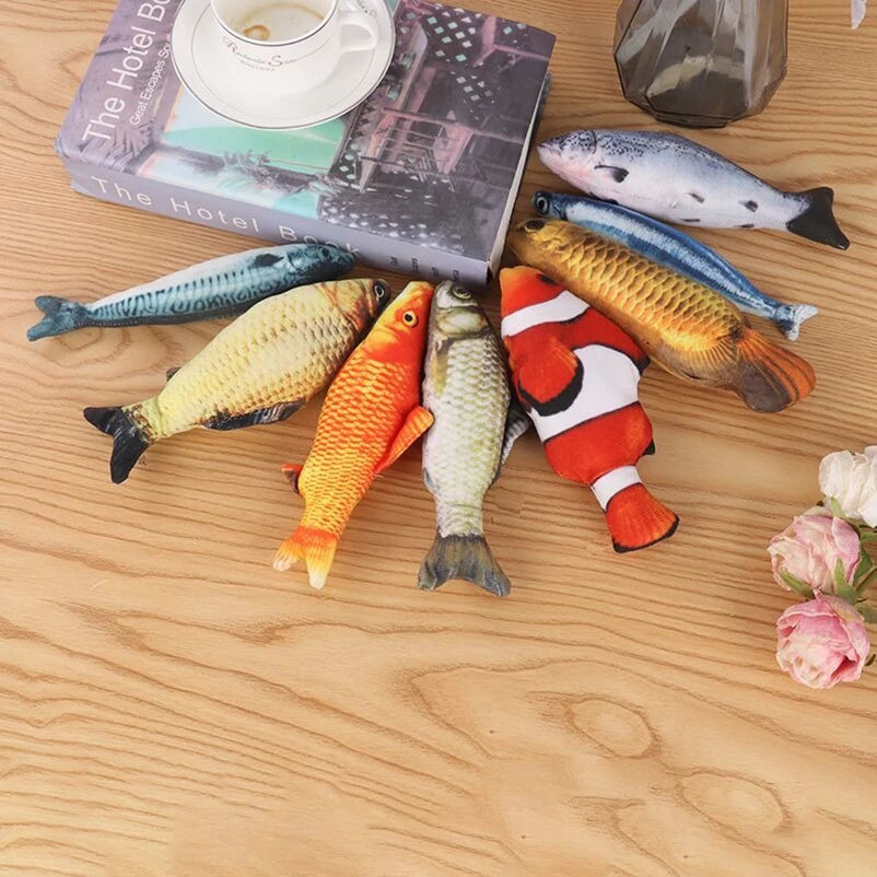 Interactive Cat Teasing Toy Fish Plush for Playtime - Smarsty