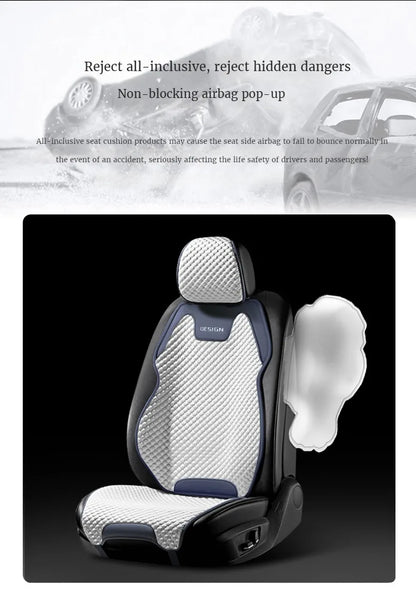 Ice Silk Car Seat Cushion With Ventilation For Comfort - Smarsty
