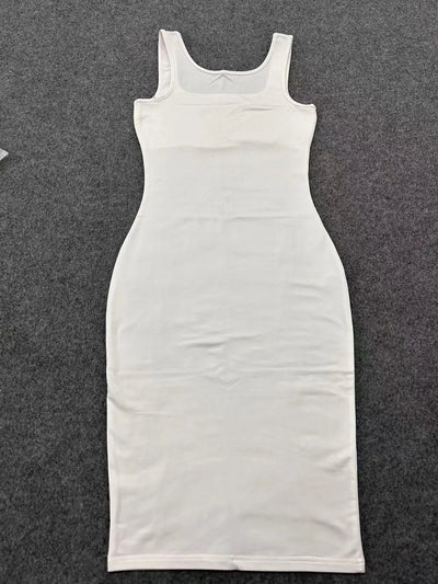 AliExpress Summer Sexy Tank Top Dress European and American Plus Size Women's Sleeveless midi Dress - Smarsty