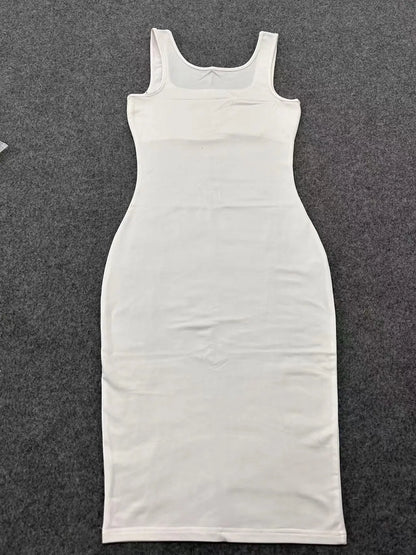 AliExpress Summer Sexy Tank Top Dress European and American Plus Size Women's Sleeveless midi Dress - Smarsty