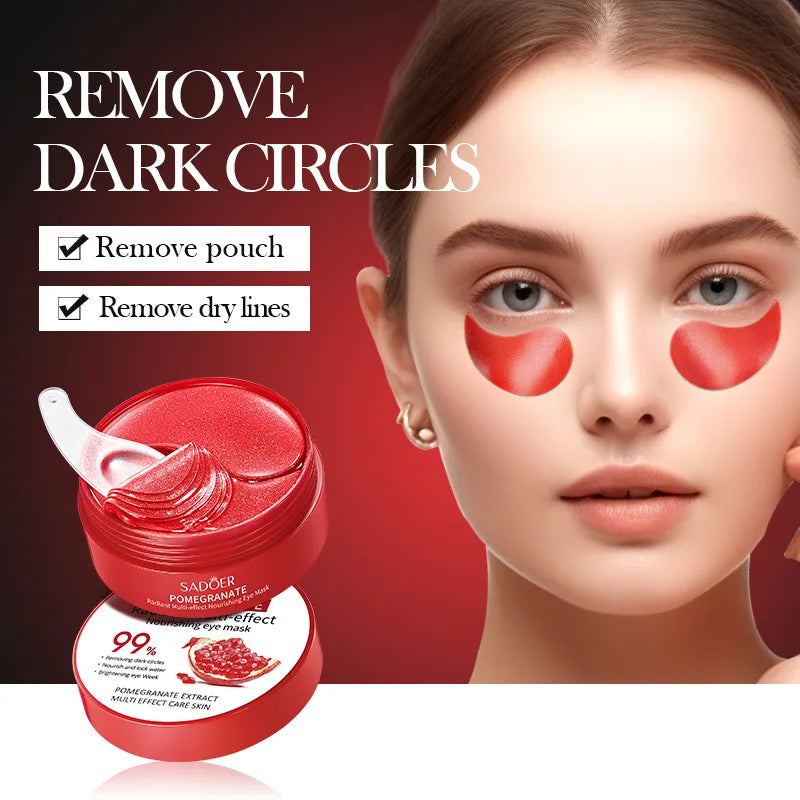 SADOER Red Pomegranate Eye Mask for Dark Circles Removal - Smarsty