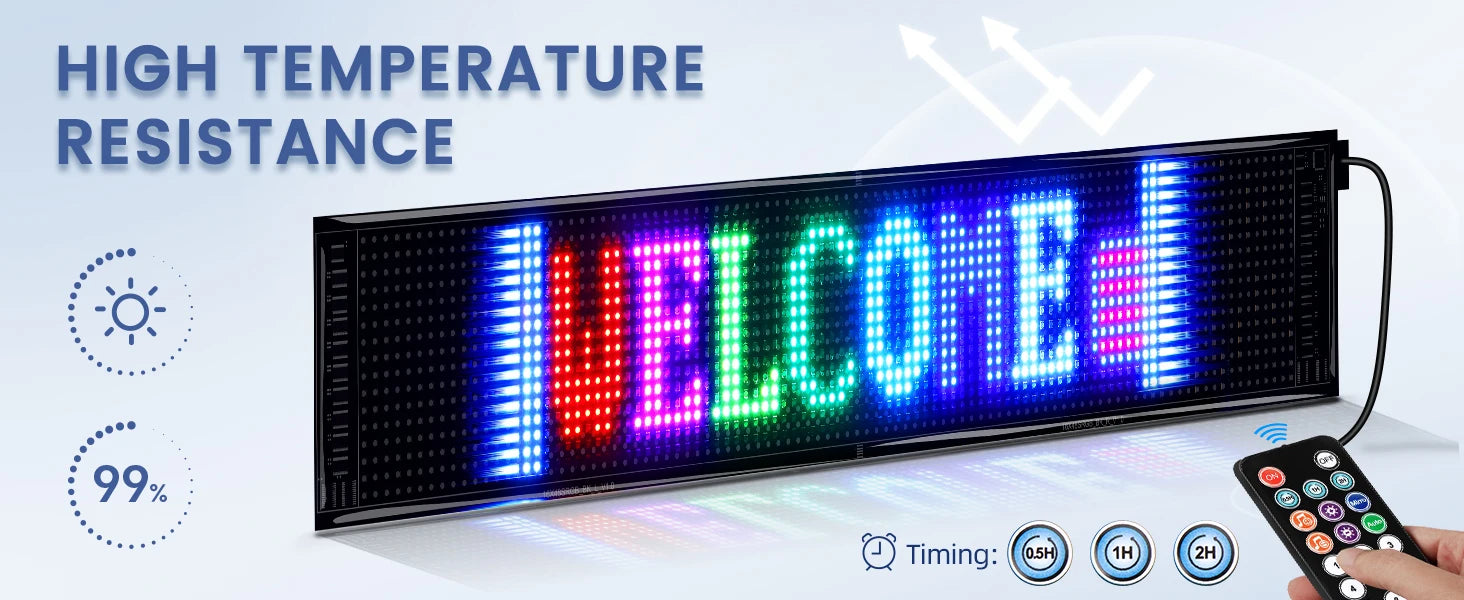 GOTUS LED Matrix Panel,Scrolling Bright Advertising LED Sign,LED Car Sign With Remote Control and Bluetooth Application Control