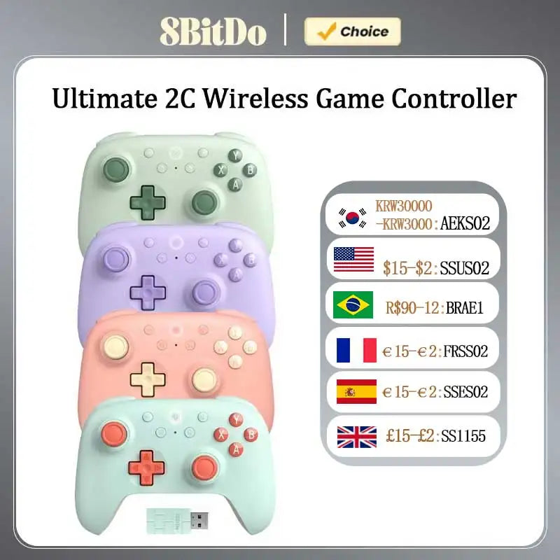 8BitDo Ultimate 2C Wireless Gaming Controller with Hall Effect - Smarsty