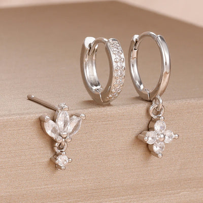 3PCS Stainless Steel Dangle Earrings Set for Women - Smarsty