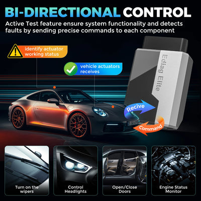 2026 New KINGBOLEN Ediag Elite Lifetime free Car Diagnostic Tools All system 15 Resets Bi-directional Test  Auto Scanner OBD2 - Smarsty