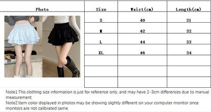 Mini Skirt Cute Sexy Balletcore Elastic High Waist Ball Gown Ruffle Patchwork Lolita Skirt Short Korean Sweet Y2K Women Clothing - Smarsty