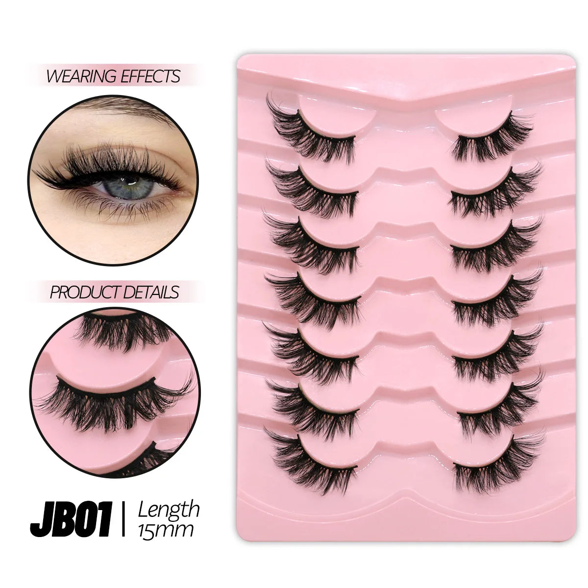 GROINNEYA Soft Natural Faux Mink Eyelashes for Everyday Wear - Smarsty