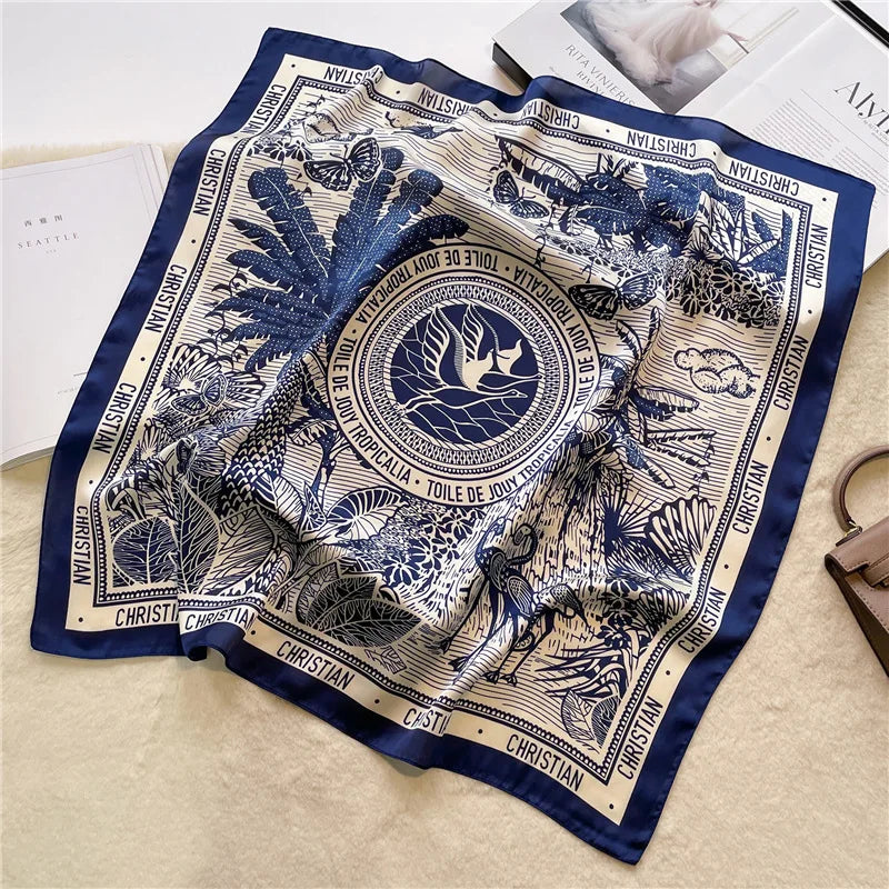 Luxury Satin Square Shawl Sunscreen Scarf for Women - Smarsty