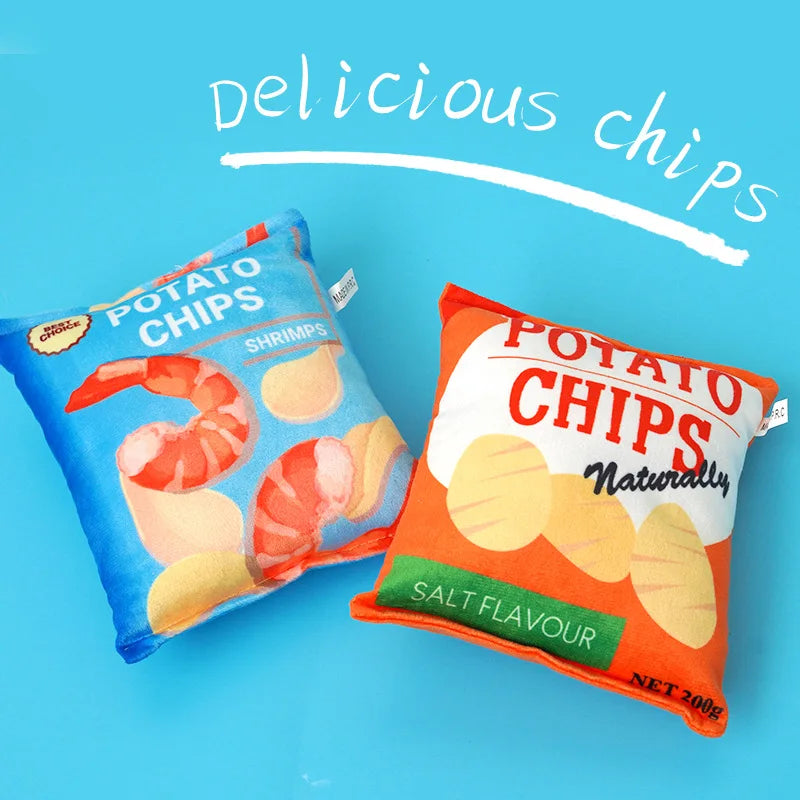 Funny Dog Crisps Squeaky Chew Toys for Small Pets - Smarsty