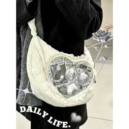 Pink Cute Womens Drawstring Shoulder Bag Lolita Style - Smarsty