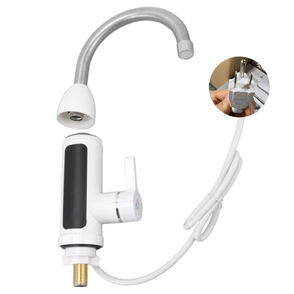 3000W Instant Heating Faucet Water Heater Faucet IPX4 ABS Tankless Stainless Steel Kitchen Heating Tap for Home